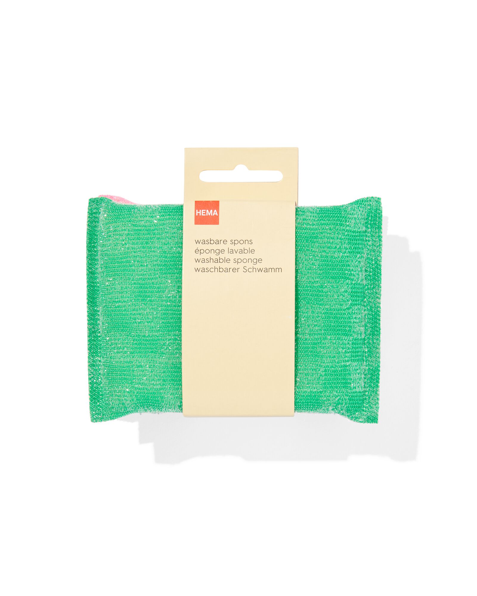 3 &eacute;ponges lavables vert/rose/bleu 9x12x2 - 20540054 - HEMA
