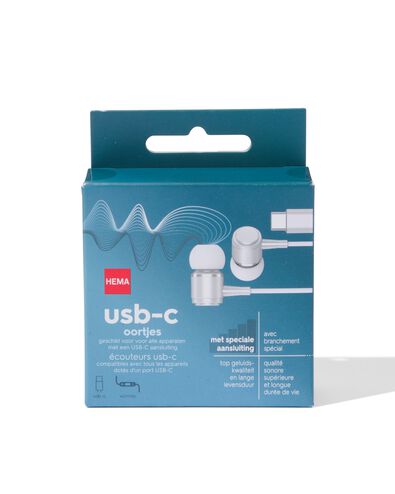 In-Ear-Ohrh&ouml;rer, USB-C, wei&szlig; - 39600047 - HEMA