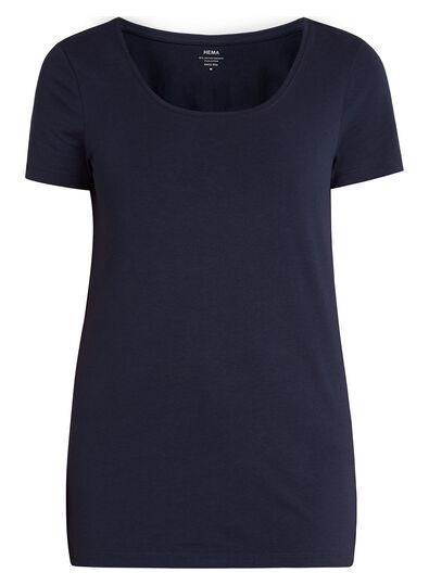 T-Shirt, Damen dunkelblau M - 36398158 - HEMA