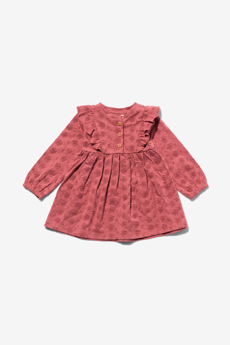 Baby-Kleid mit Stickerei rosa rosa - 1000029729 - HEMA