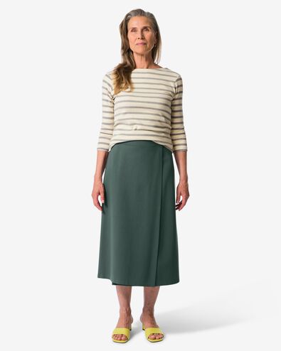 dames overslagrok Ember donkergroen donkergroen - 36203250DARKGREEN - HEMA