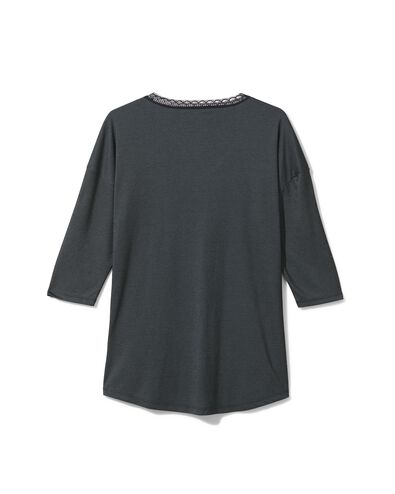 Damen-Nachthemd mit Viskose schwarz S - 23400315 - HEMA