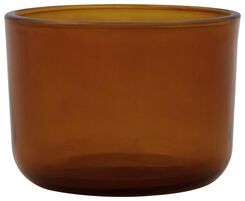 Teelichthalter, Glas Ø 9 x 6,5 cm, braun - 13322203 - HEMA