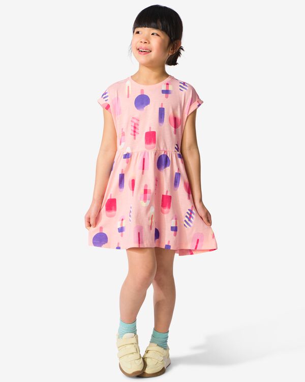 kinderjurk A-lijn ijsjes lichtroze lichtroze - 30865900LIGHTPINK - HEMA