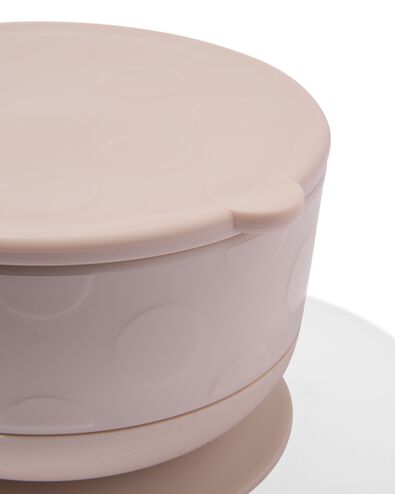 schaaltje met afneembare zuignap en deksel beige - 33502953 - HEMA