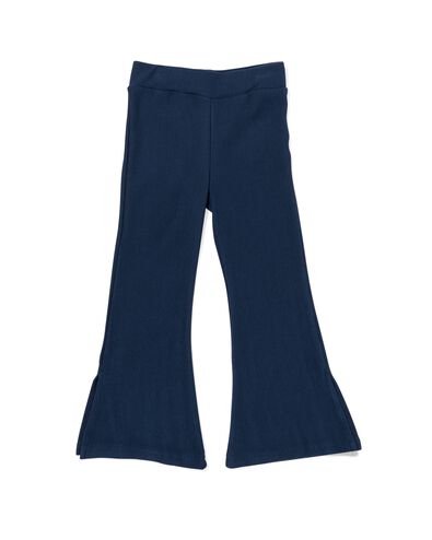 pantalon enfant côtelé pattes déléphant bleu foncé bleu foncé - 1000026161 - HEMA
