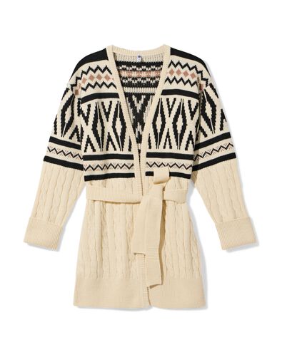 damesvest Oona grafisch gebroken wit gebroken wit - 36205850OFFWHITE - HEMA