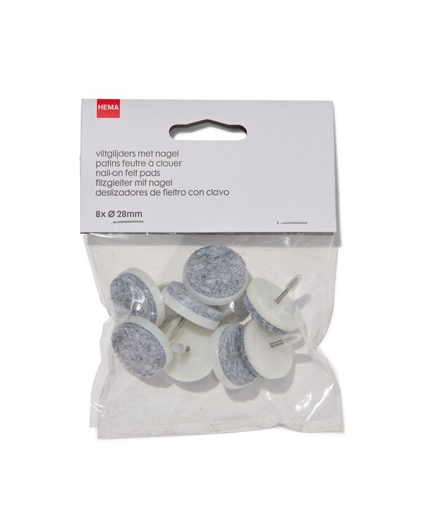 8-pak viltglijder nagel - 81040078 - HEMA