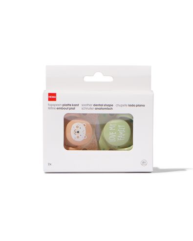 fopspenen met platte kant beer 6m+ - 33508450 - HEMA