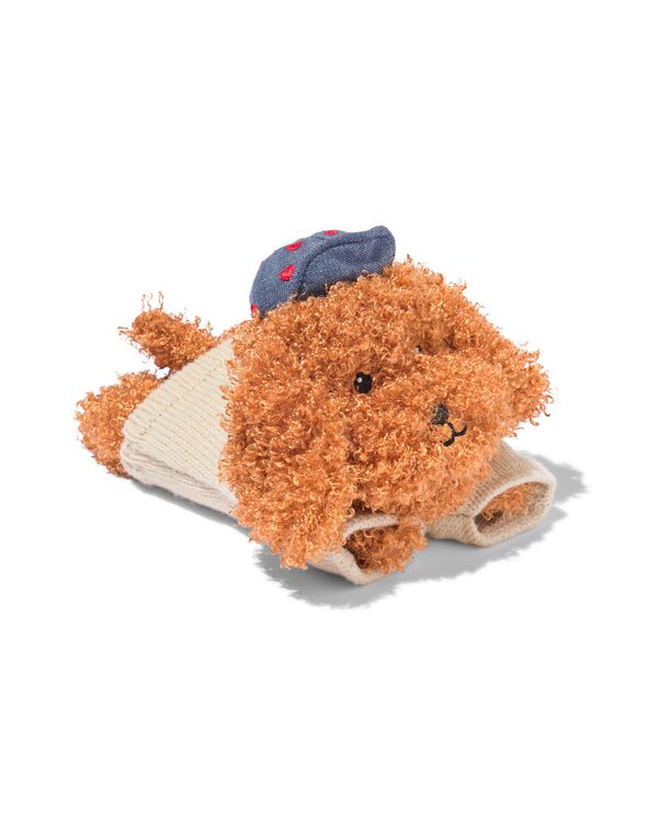 Kuscheltier 20 x 11 x 13 cm, Hund mit Schirmm&uuml;tze  - 61104320 - HEMA