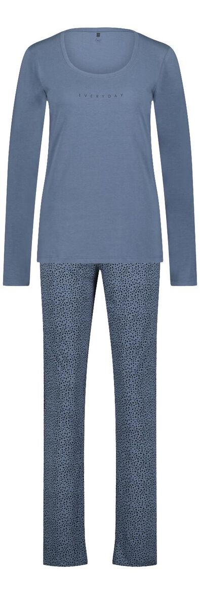pyjama femme coton animal bleu - 1000025098 - HEMA