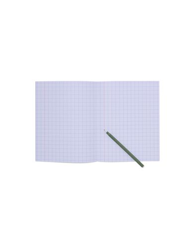 3er-Pack Hefte, violett, DIN A5, kariert (10 x 10 mm) - HEMA