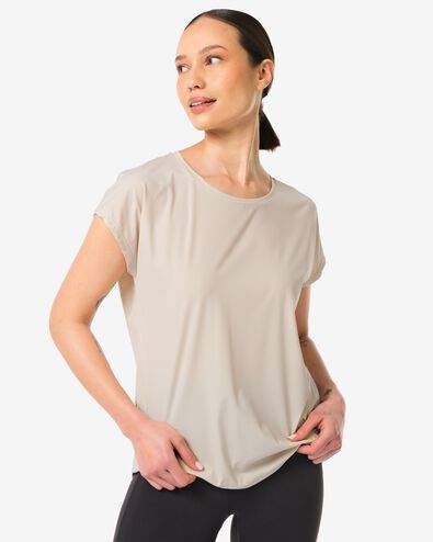dames sportshirt creme creme - 36050036CREAM - HEMA