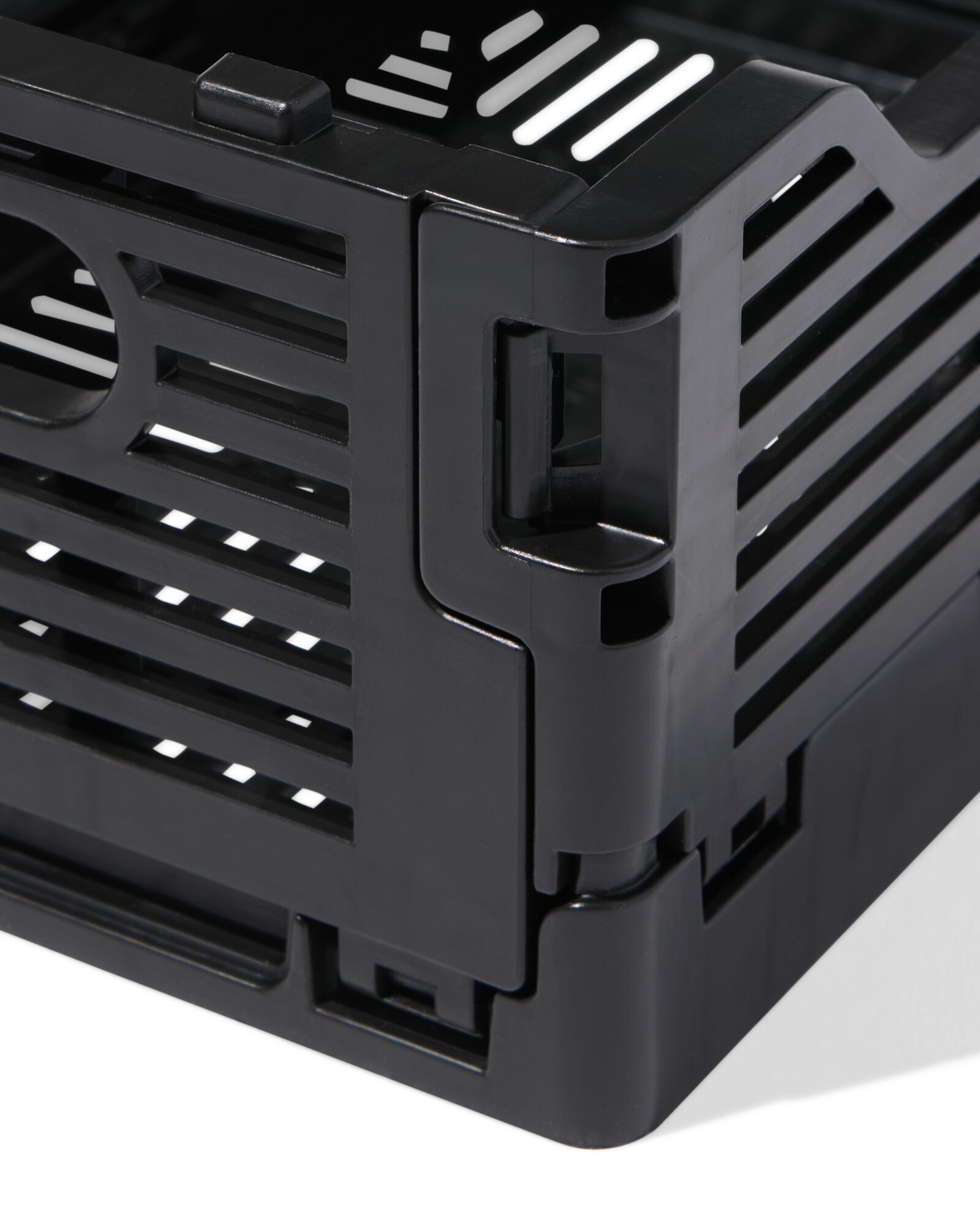 caisse pliable &agrave; lettres recycl&eacute;e XS noire - 39800028 - HEMA