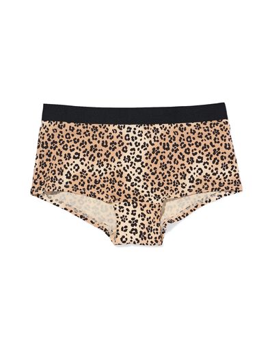 Damen-Boxershorts aus Baumwolle f&uuml;r den Alltag, Bund, Leopard naturfarben - 19601854NATURAL - HEMA