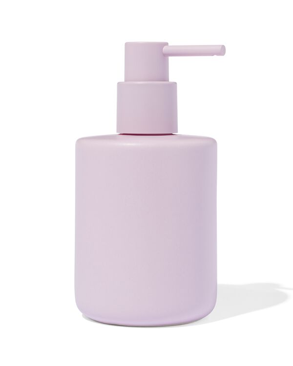 distributeur &agrave; savon fa&iuml;ence mat lilas &Oslash;8x15 - 80330044 - HEMA