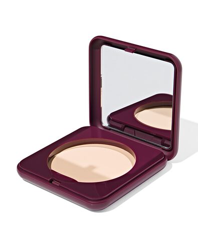 hervulbaar poederdoosje voor mattifying of bronzer poeder donkerrood - 11290408 - HEMA