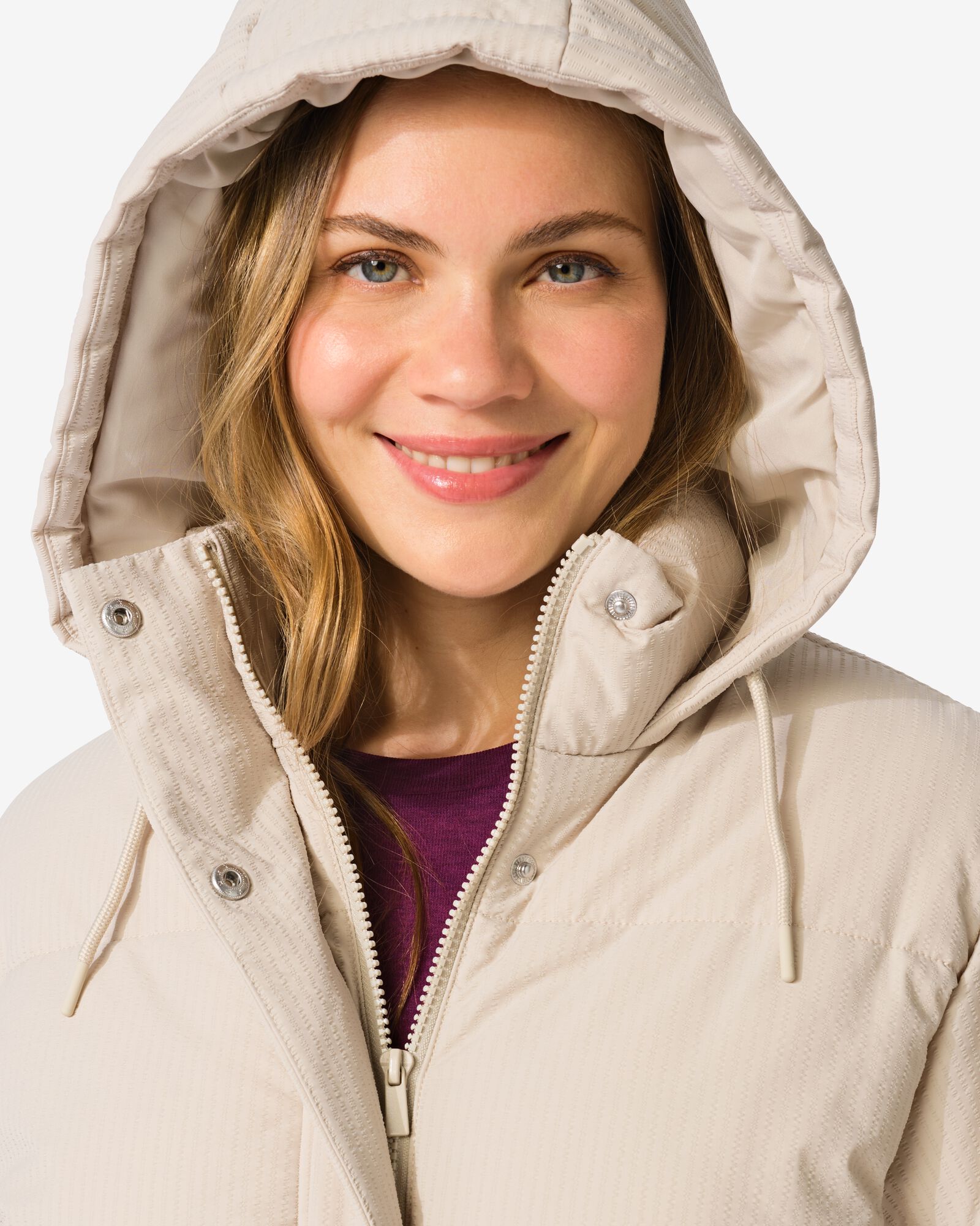 dames pufferjas Jaimy zand - 36203670SAND - HEMA