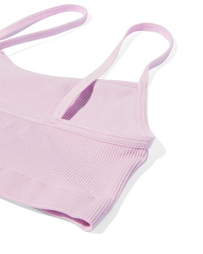 kindertops naadloos rib - 2 stuks lichtpaars lichtpaars - 19391130LIGHTPURPLE - HEMA