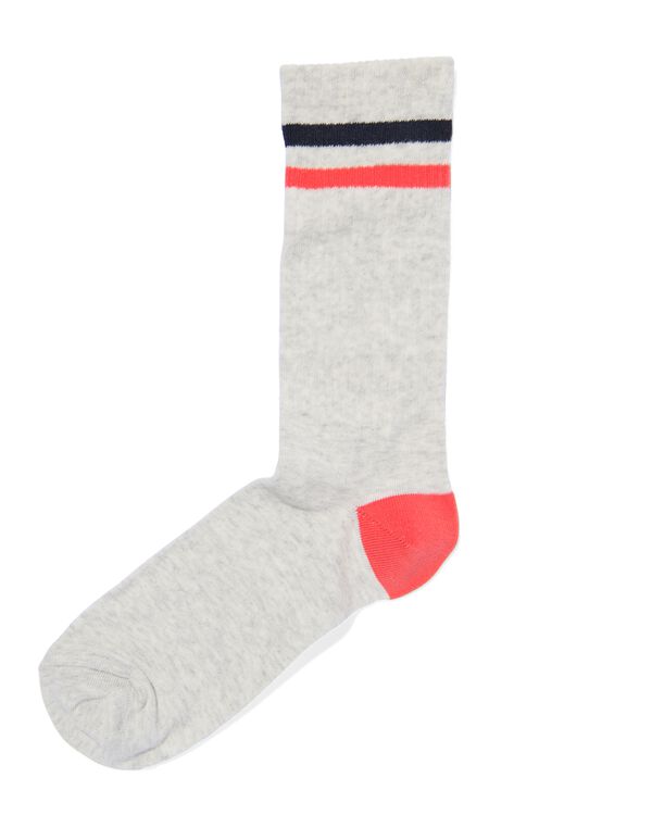 Herren-Socken, mit Baumwollanteil, sportive Streifen graumeliert - 4102635GREYMELANGE - HEMA