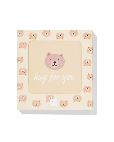 carreau 10x10 cm c&eacute;ramique ourson "hug for you" beige   - 61100290 - HEMA