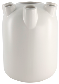 vase à tulipes Ø18.5x22 céramique blanc - 13321050 - HEMA