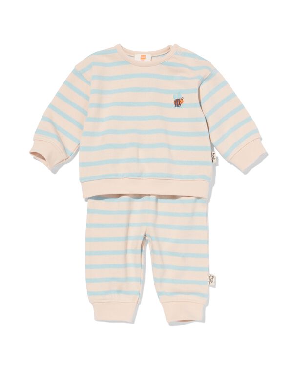 newborn kledingset strepen ecru ecru - 33445320ECRU - HEMA
