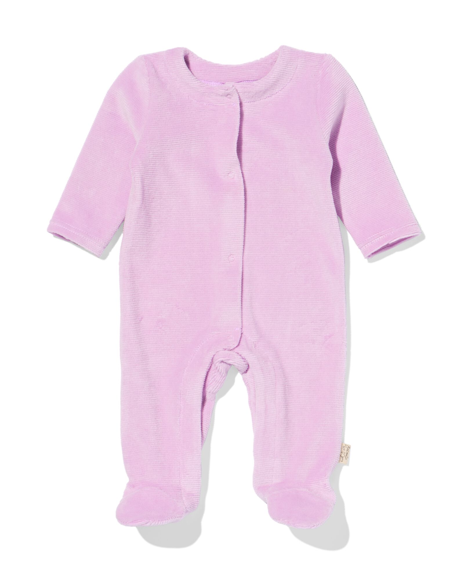 newborn boxpakje rib velours paars paars - 33439320PURPLE - HEMA