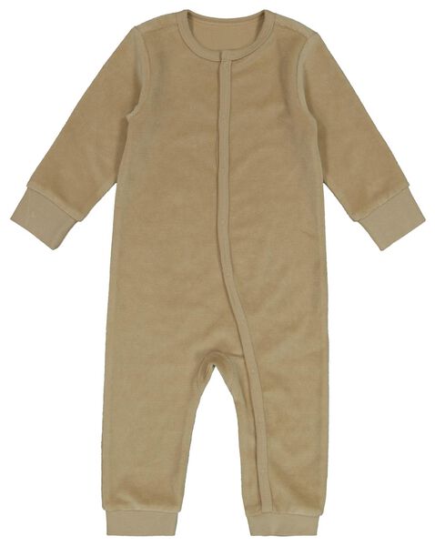 Baby-Pyjama, Samt, gerippt braun braun - 1000028714 - HEMA
