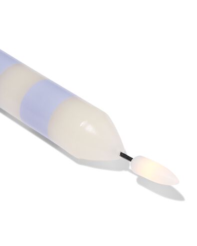 bougie longue LED ⌀2,3x29cm rayures ivoire-bleu - 13550154 - HEMA