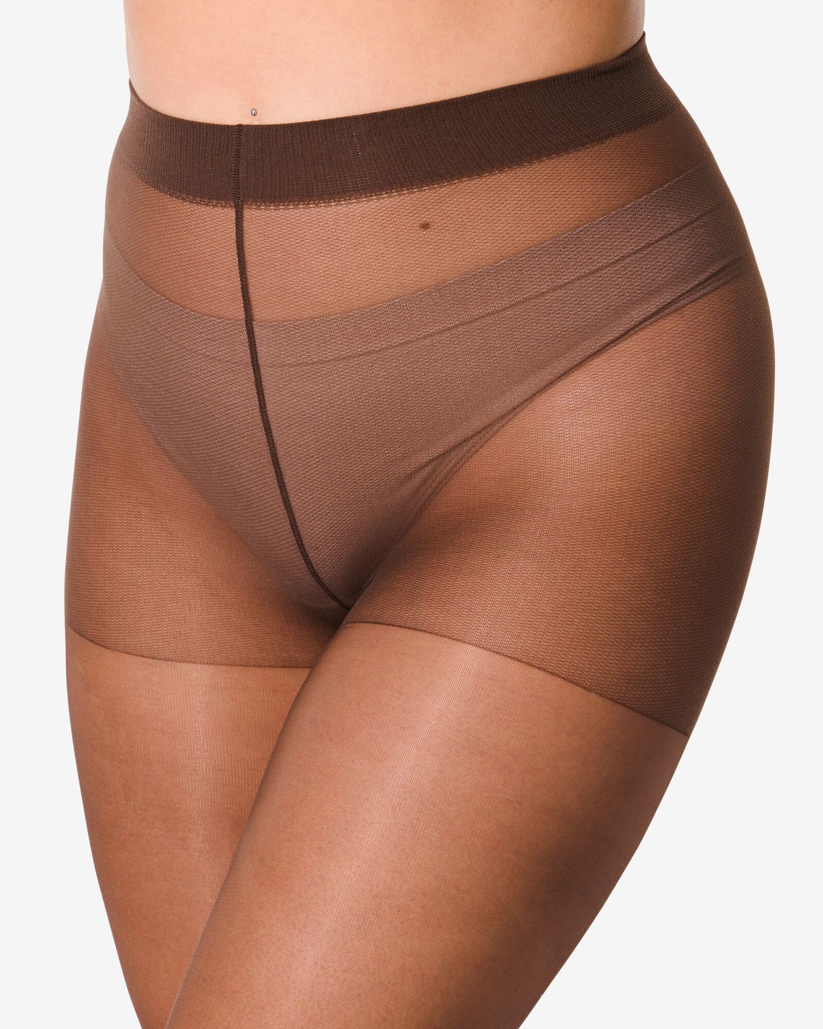 panty's glans transparant 20 denier - 4 stuks bruin bruin - 4060110BROWN - HEMA