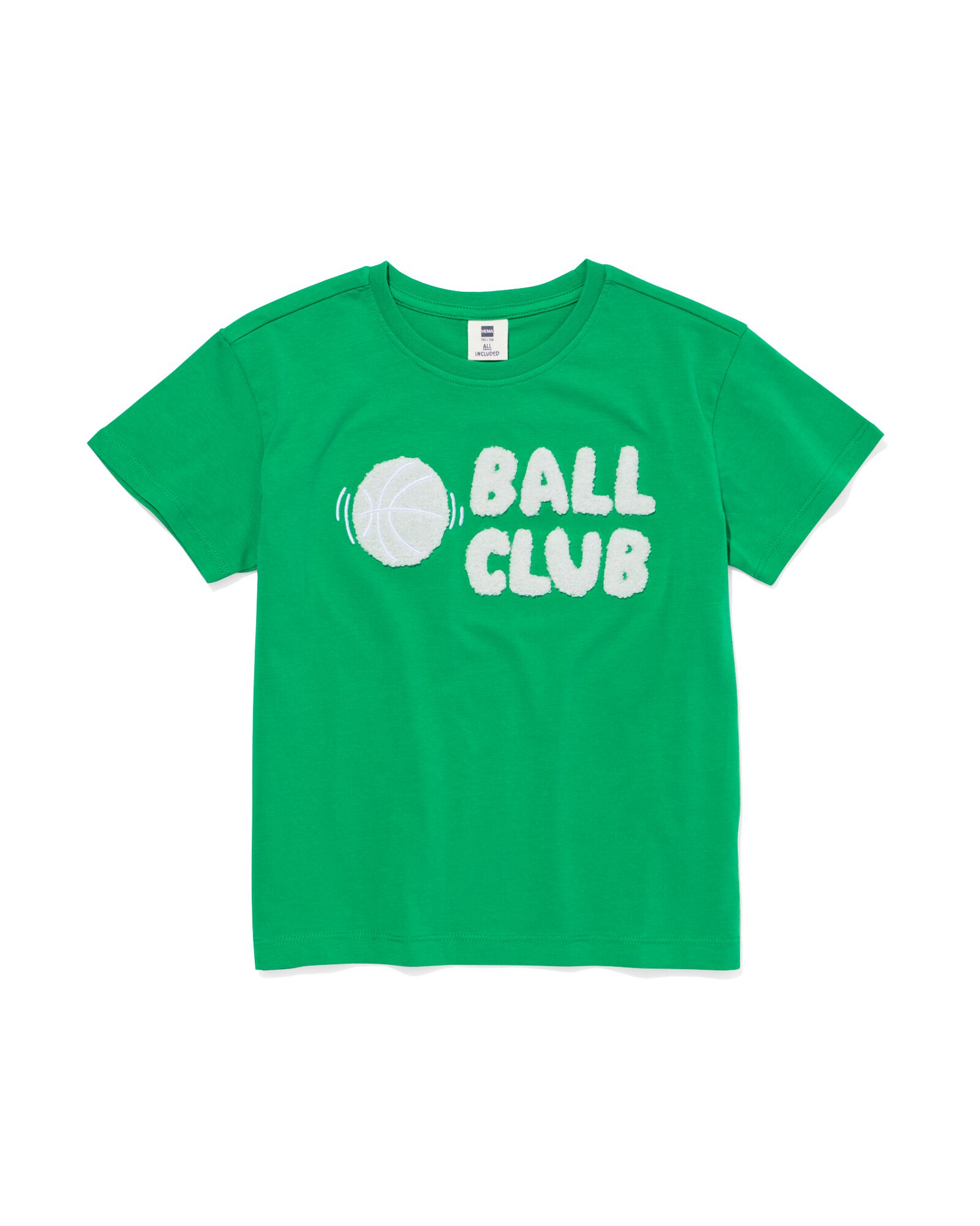 kinder T-shirt club groen - 30792903GREEN - HEMA