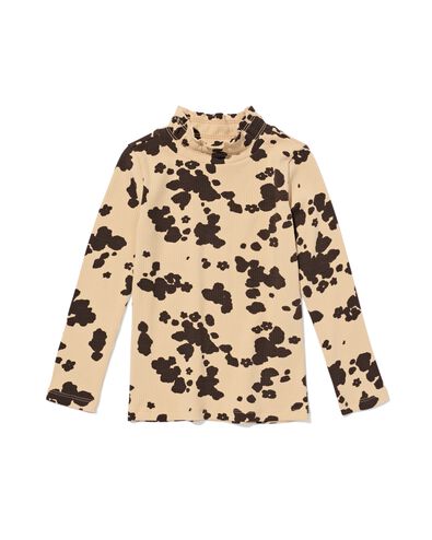 kinder T-shirt rib dieren bruin bruin - 30828319BROWN - HEMA