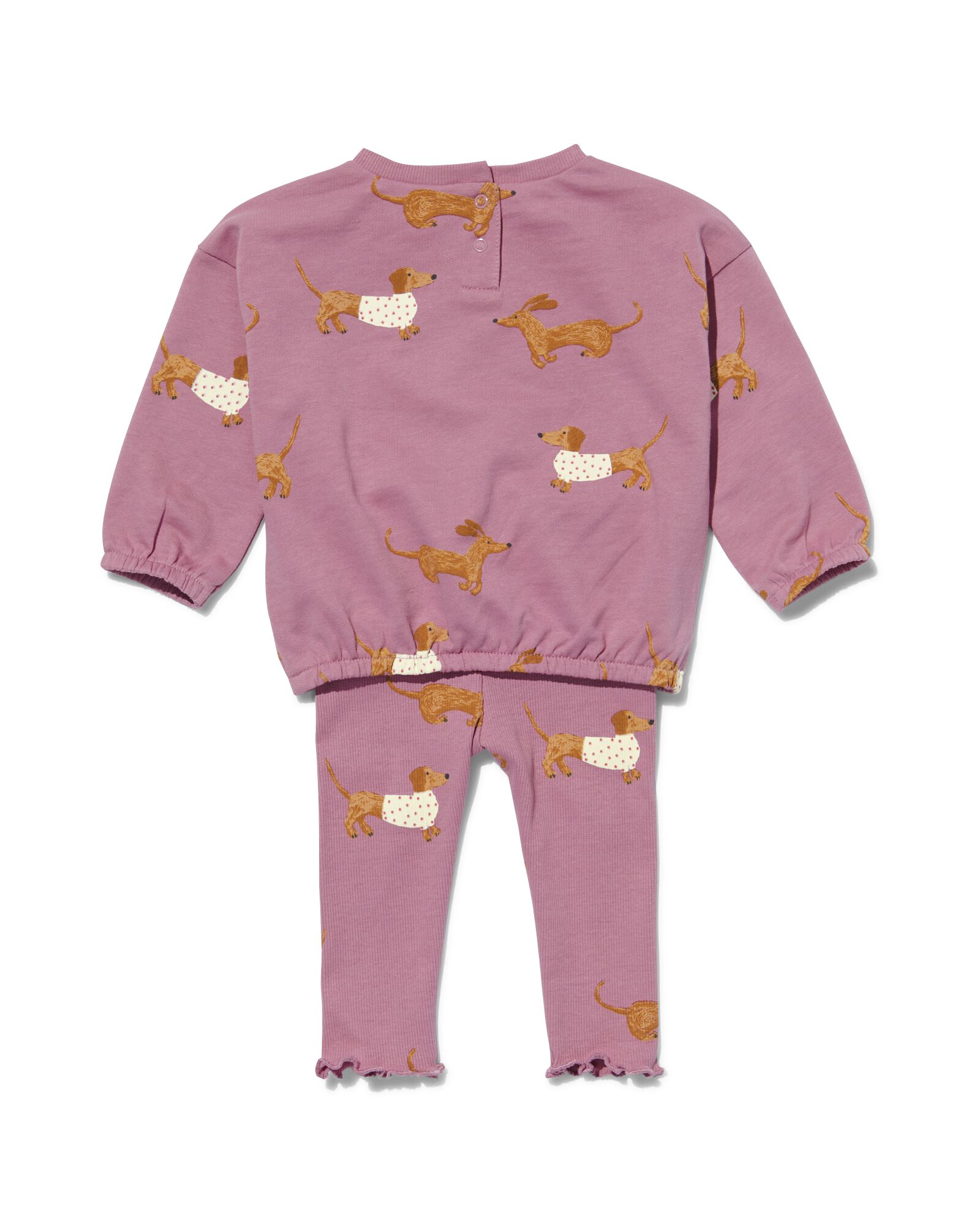 baby set trui en legging honden roze 86 - 33004355 - HEMA