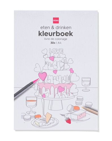 livre de coloriage A4 aliments et boissons - 60702812 - HEMA