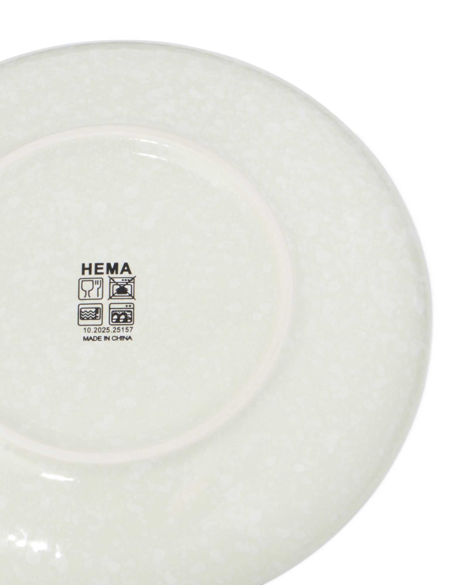 assiette &agrave; dessert ⌀16cm fa&iuml;ence mouchet&eacute;e verte - 9650349 - HEMA