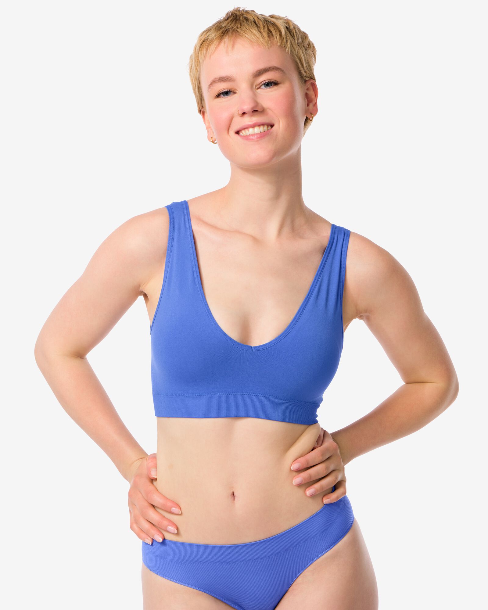 Nahtloses Bustier ohne B&uuml;gel  kobaltblau kobaltblau - 21920805COBALTBLUE - HEMA