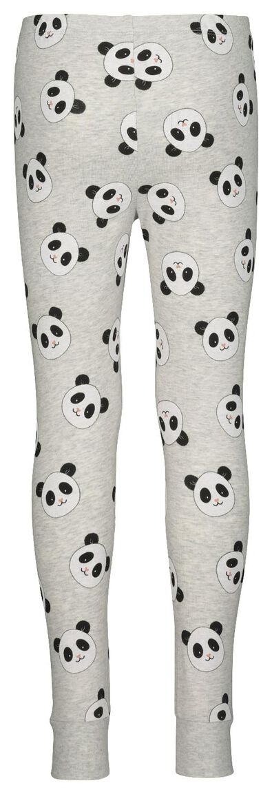 pyjama enfant avec bambou panda gris chiné gris chiné - 1000021077 - HEMA