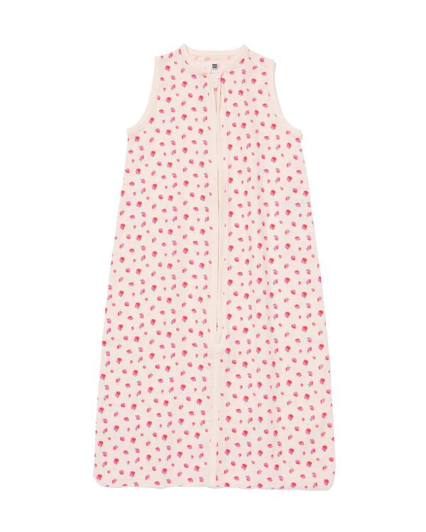 babyslaapzak mouwloos mousseline 0.5tog aardbeien lichtroze lichtroze - 33302060LIGHTPINK - HEMA