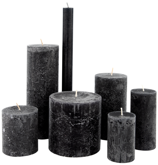 bougies rustiques anthracite anthracite - 1000020024 - HEMA