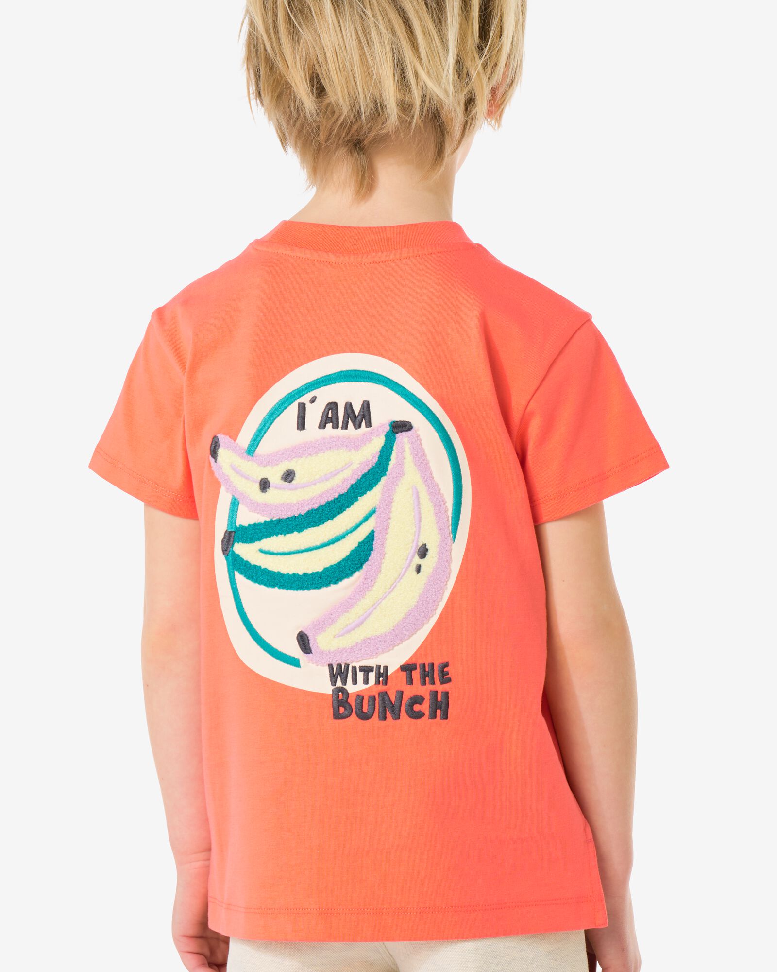 kinder T-shirt fruit koraal koraal - 30716603CORAL - HEMA