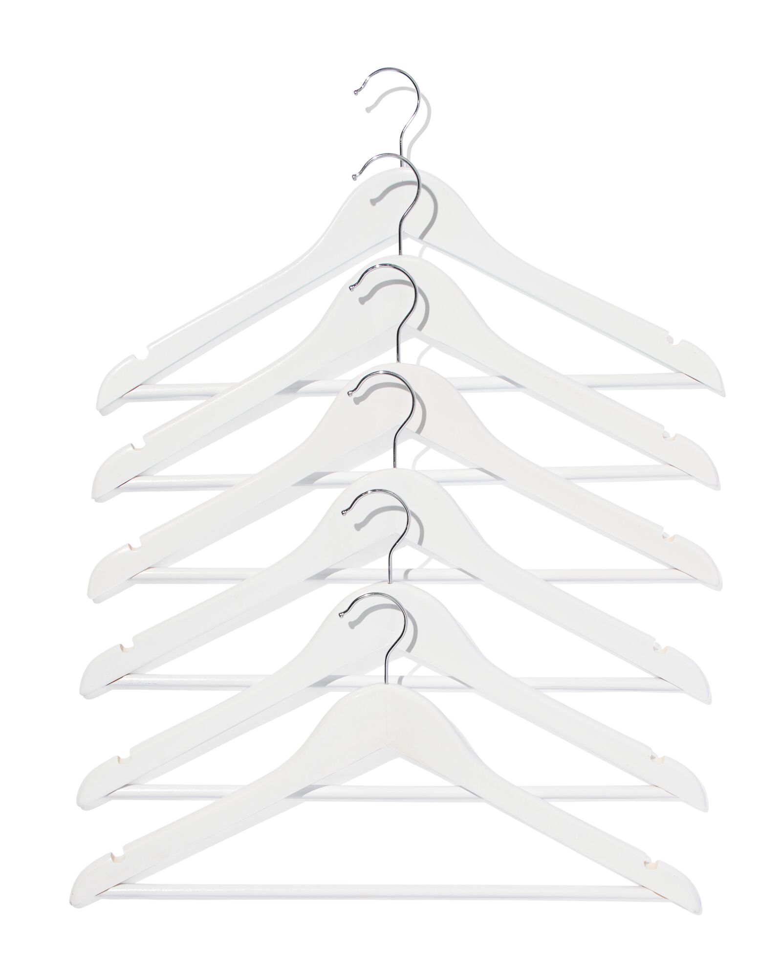 6 cintres blancs en bois - 39800401 - HEMA