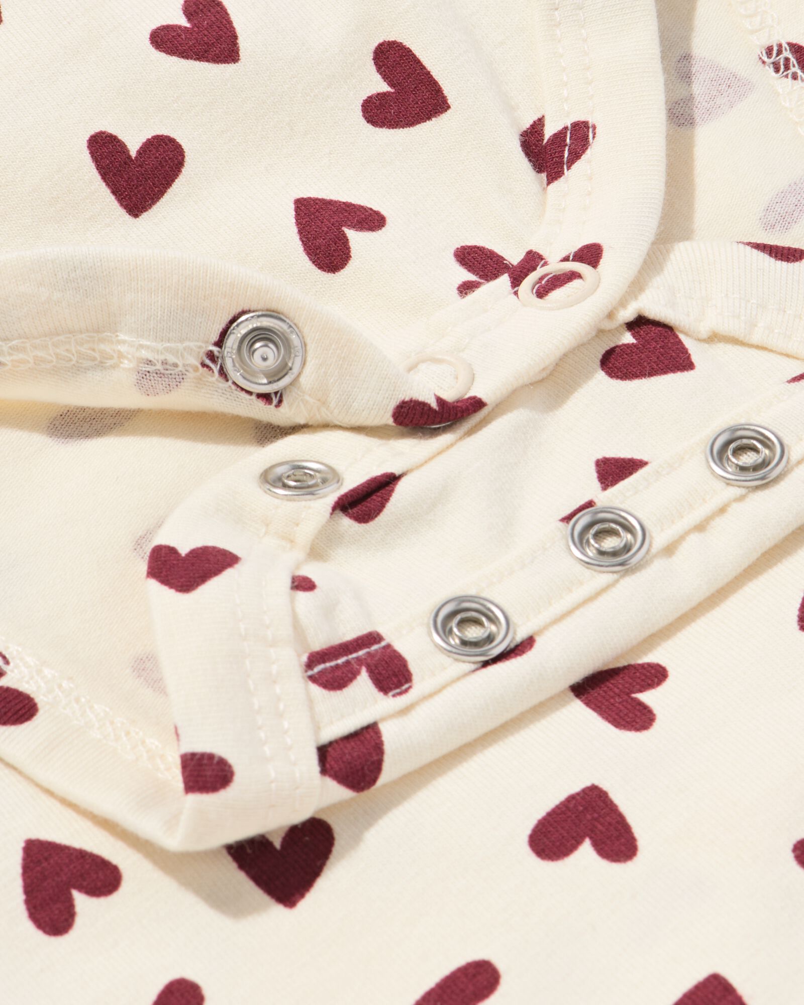 body crois&eacute; &eacute;volutif nouveau-n&eacute; petits c&oelig;urs &eacute;cru &eacute;cru - 33448120ECRU - HEMA