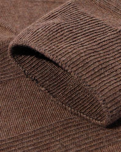 herensokken 3D-streep  bruin bruin - 4104790BROWN - HEMA