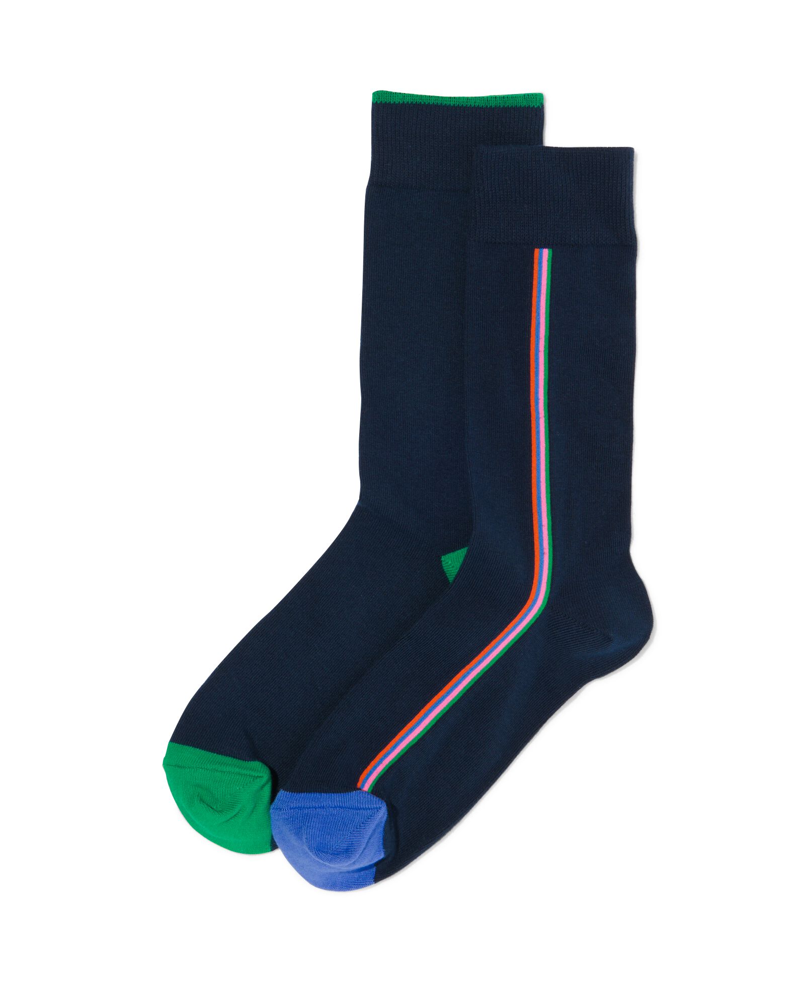 2er-Pack Herren-Socken, mit Baumwolle dunkelblau dunkelblau - 4130755DARKBLUE - HEMA