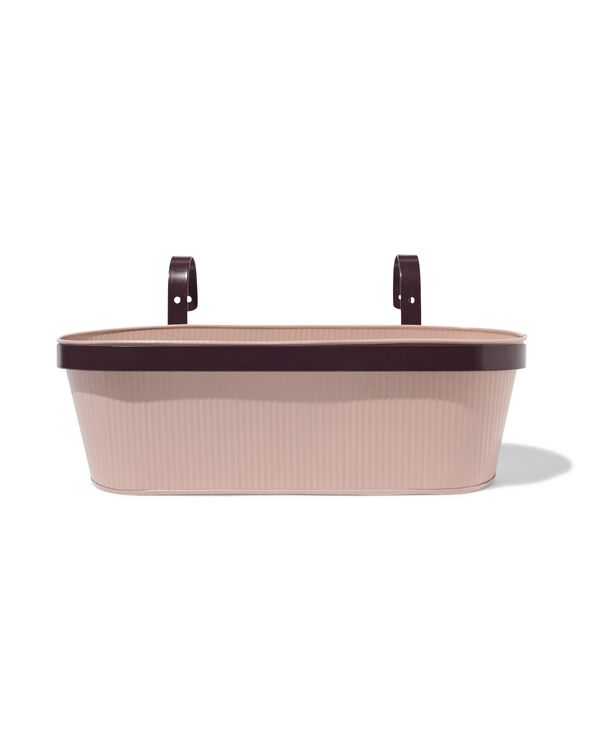 plantenbak balkon 39x13x21cm met haak roze - 41800083 - HEMA