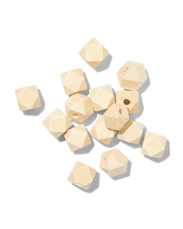 m&eacute;lange de perles en bois angulaire - 15900390 - HEMA