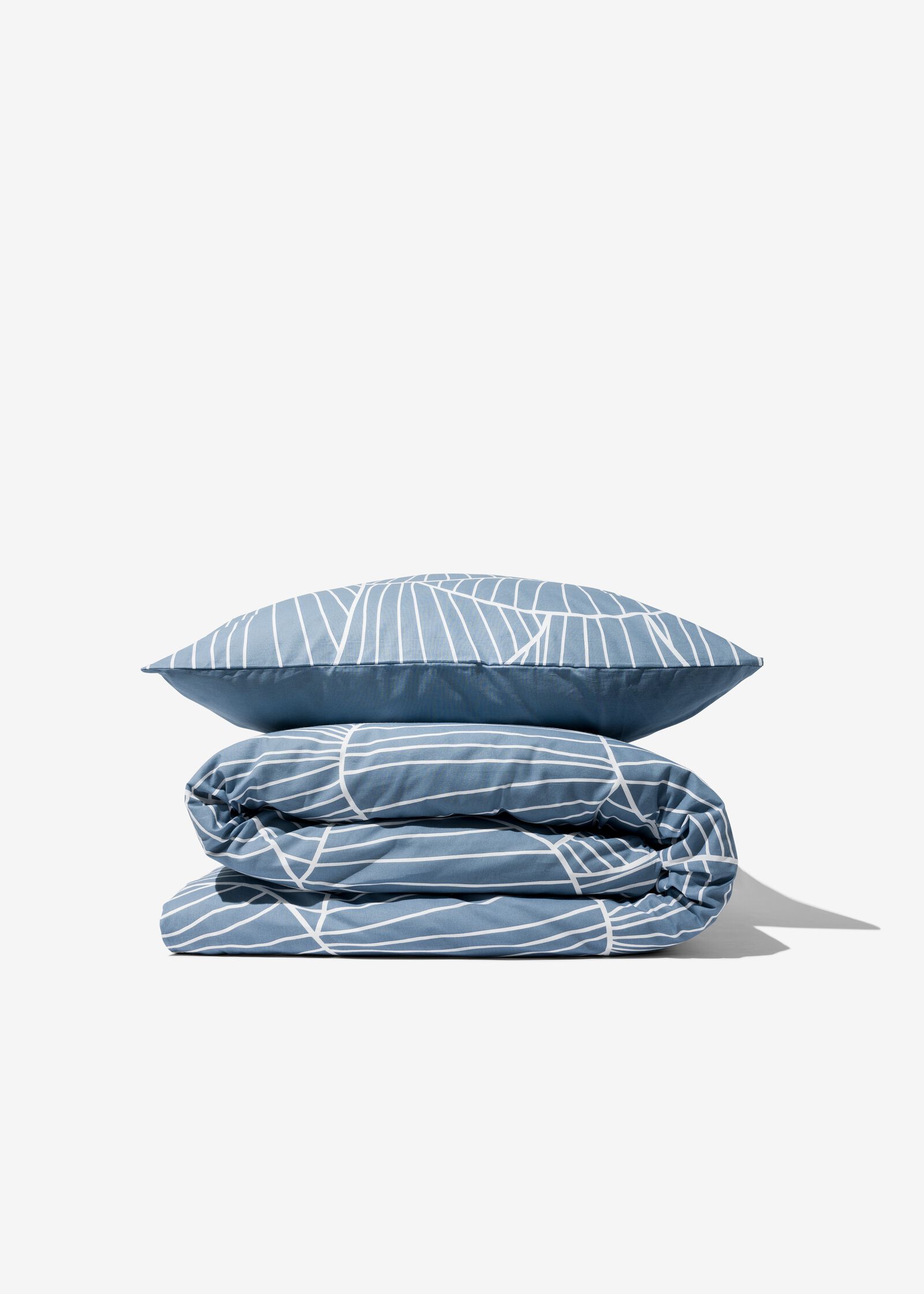 housse de couette 140x200/220 coton coquillages bleue - 5790191 - HEMA