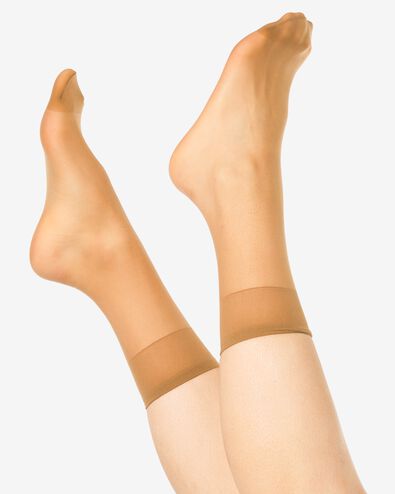 collants chaussettes anti-filage mats 15 deniers - 2 paires beige one size - 4022766 - HEMA