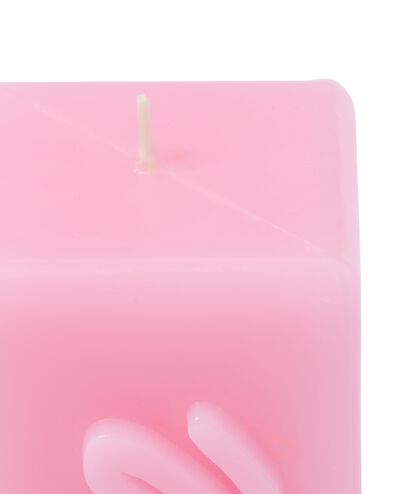 bougie 12,5 cm "love" rose   - 61100291 - HEMA